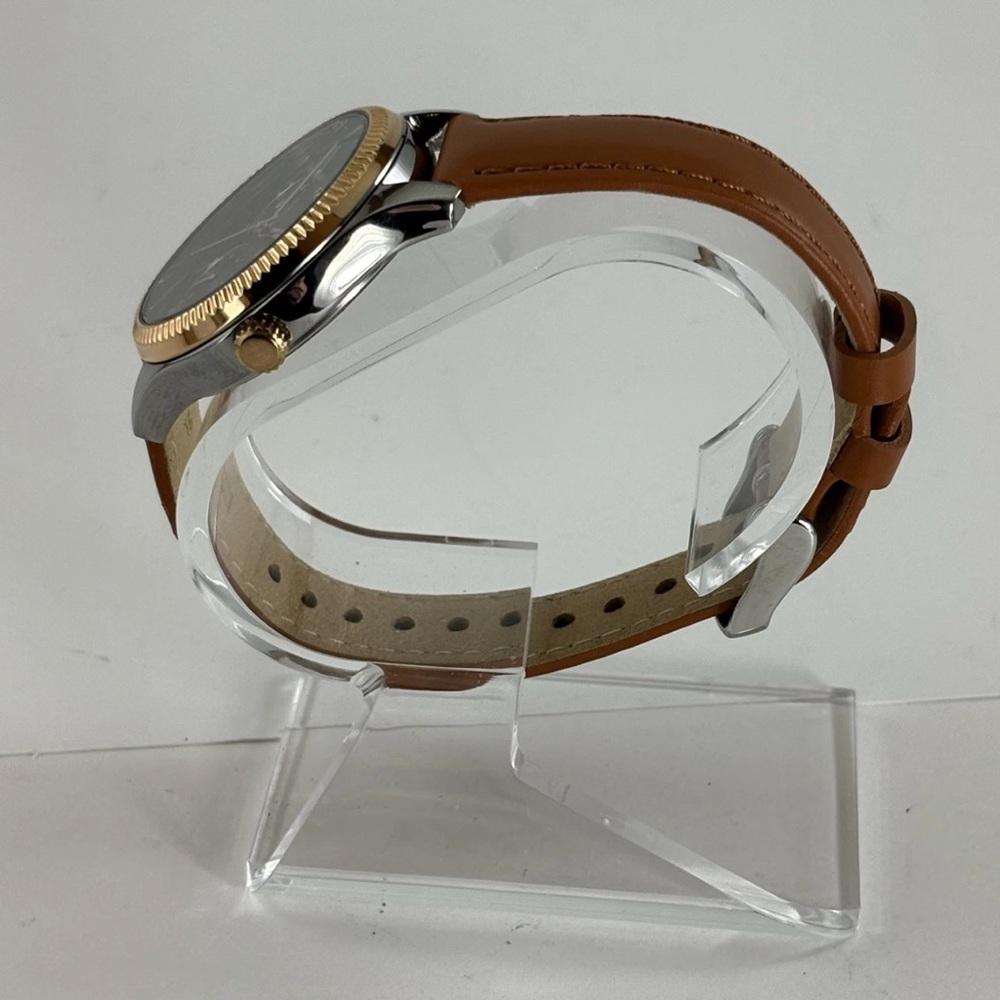 FOSSIL RYE MULTIFUNCTION Watch Blue Dial Leather Band Women's BQ3765 - Picture 3 of 16